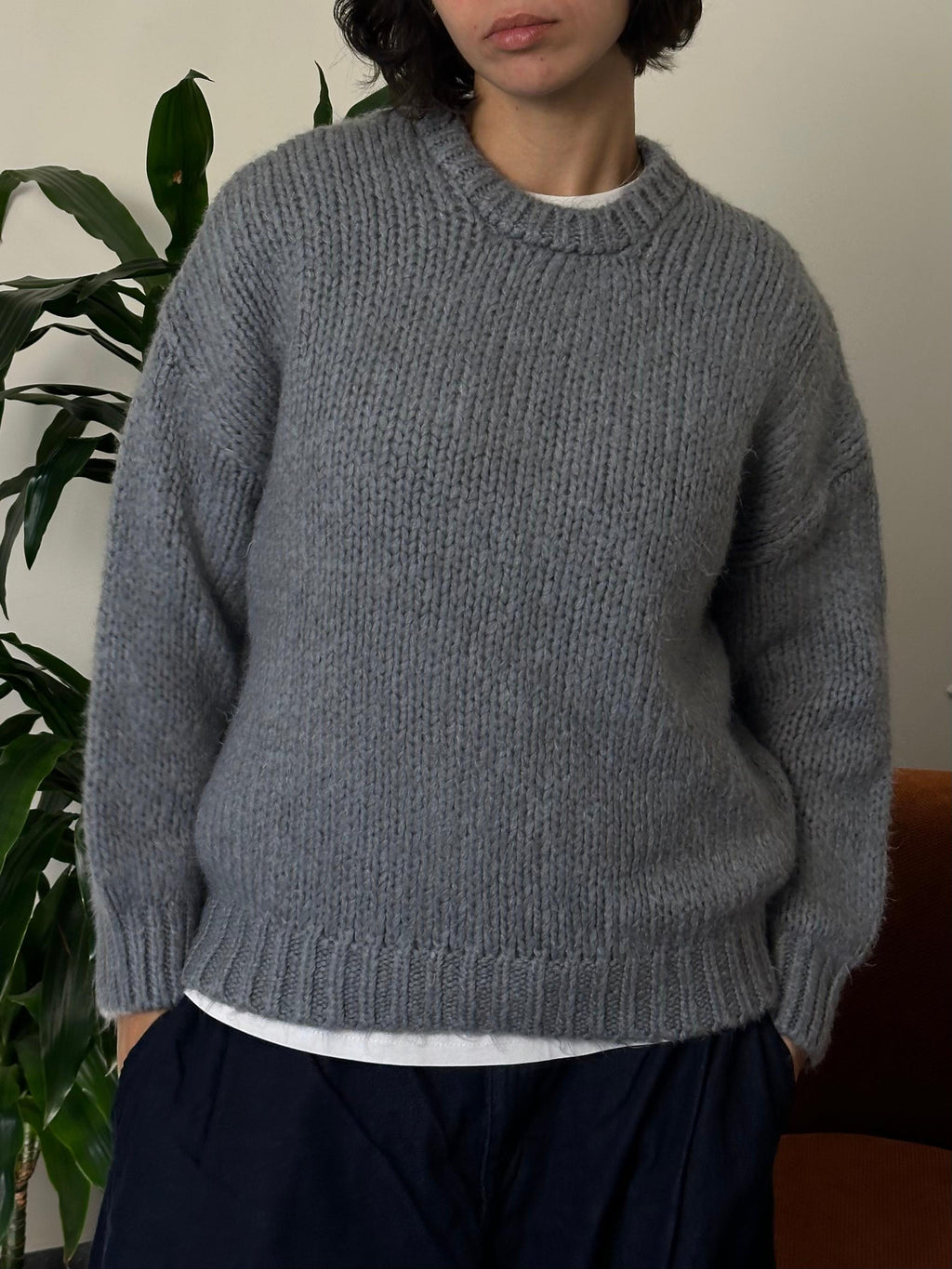 Grey Knit Top