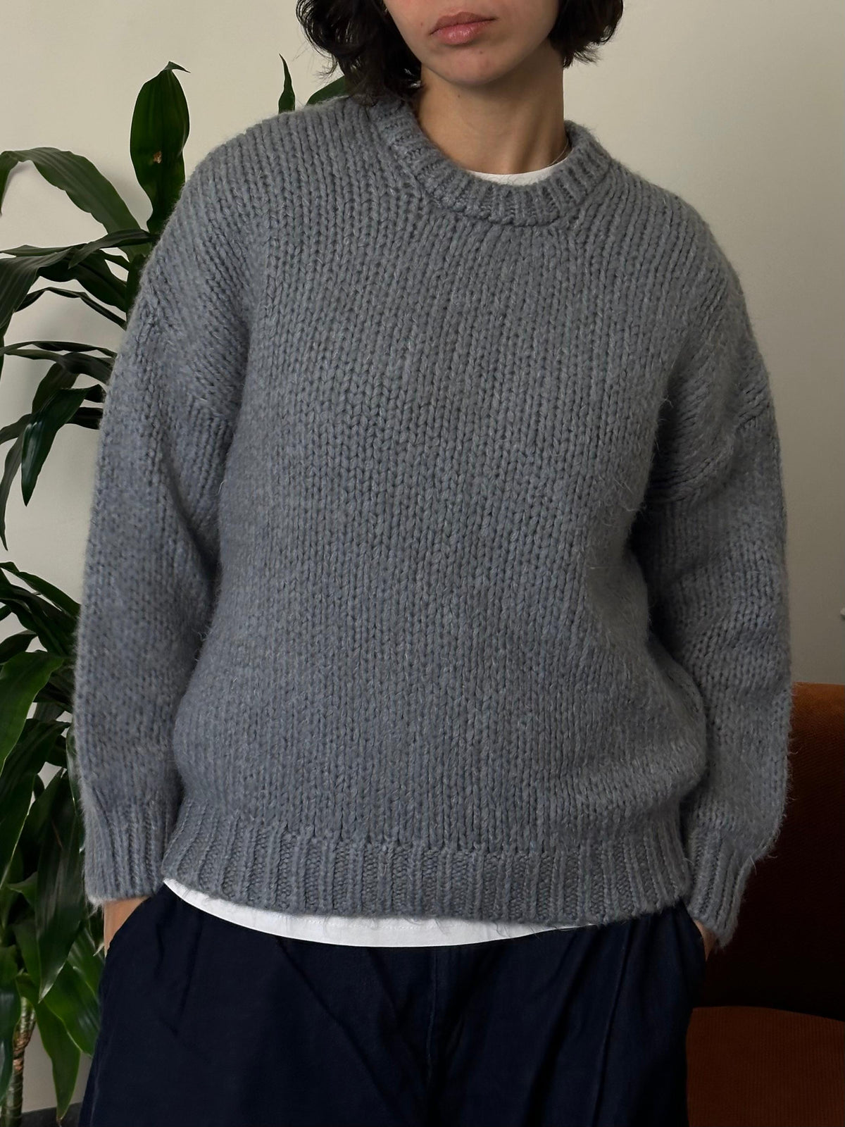 Grey Knit Top